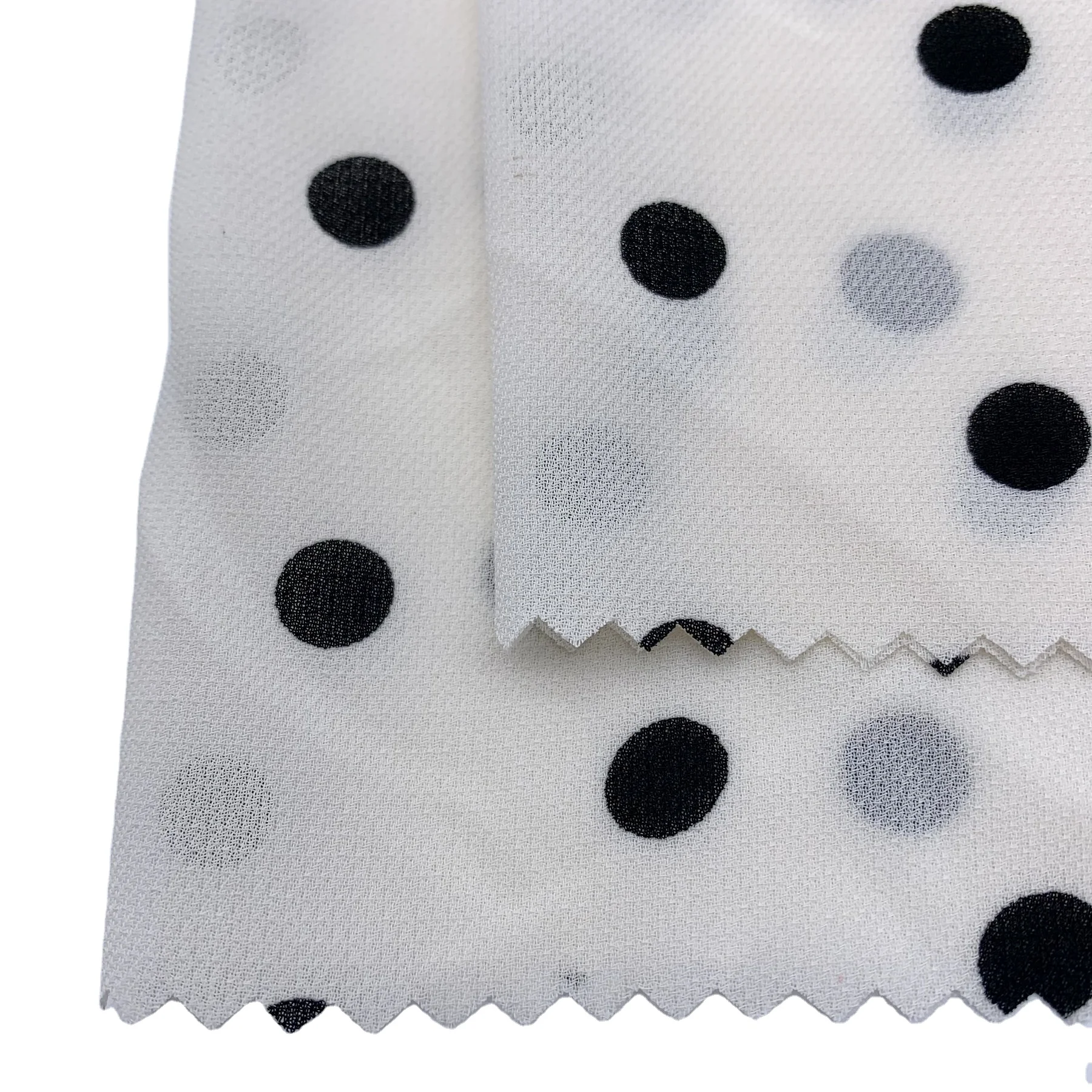 high quality 100% recycle polyester screen printed twill crepe georgette chiffon fabric for dress