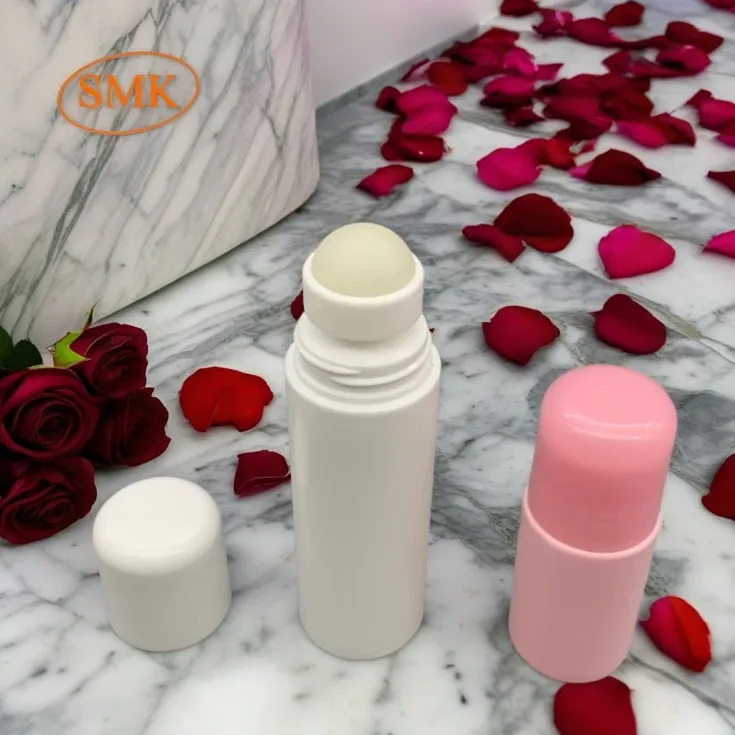 Hot Sale Skin Care 50ml 90ml 1oz 3oz Customized PE Pink White Empty Cleaner Roll On Bottle