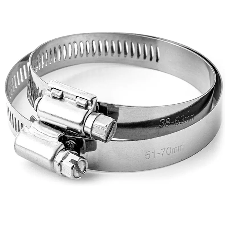 304 Stainless Steel Quick Release Adjustable 6mm-400mm Heavy Duty Pipe Clip Band Zebra Worm Gear Screw American Type Hose Clamp
