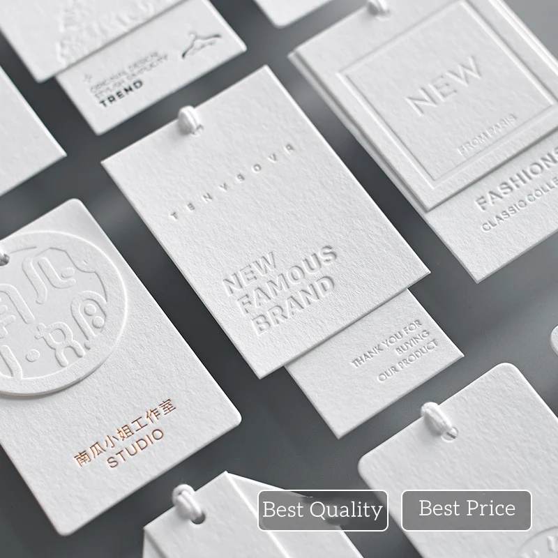 Best Price Custom seed paper price tags Hang Tags Custom Hanging Label Seed Paper Hang Tags With Logo