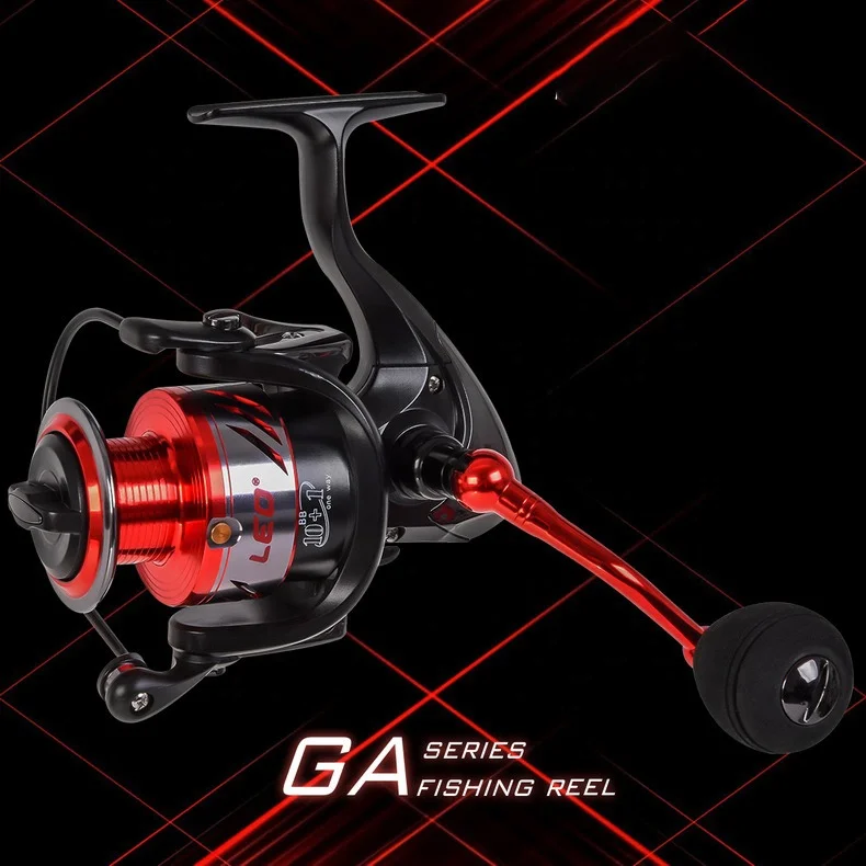 Ga Series Gear Ratio 5.5:1 Aluminum Spinning Reel 1000-5000h Handle Line Spool Fishing Tackle 10+1rb Spinning Wheel Fishing Reel