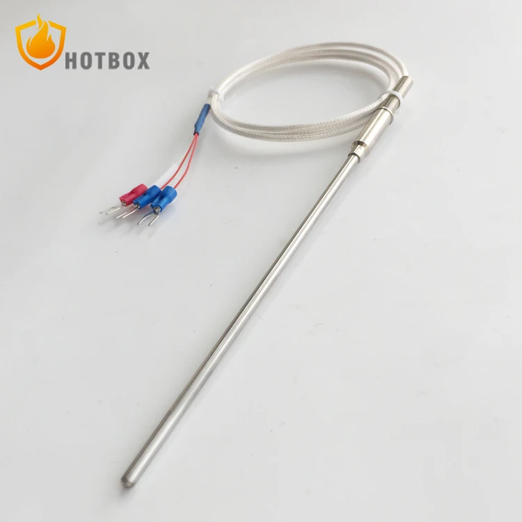 
Customized Temperature Probes 4 * 150mm tube heat resistance thermocouple temperature sensor PT100 