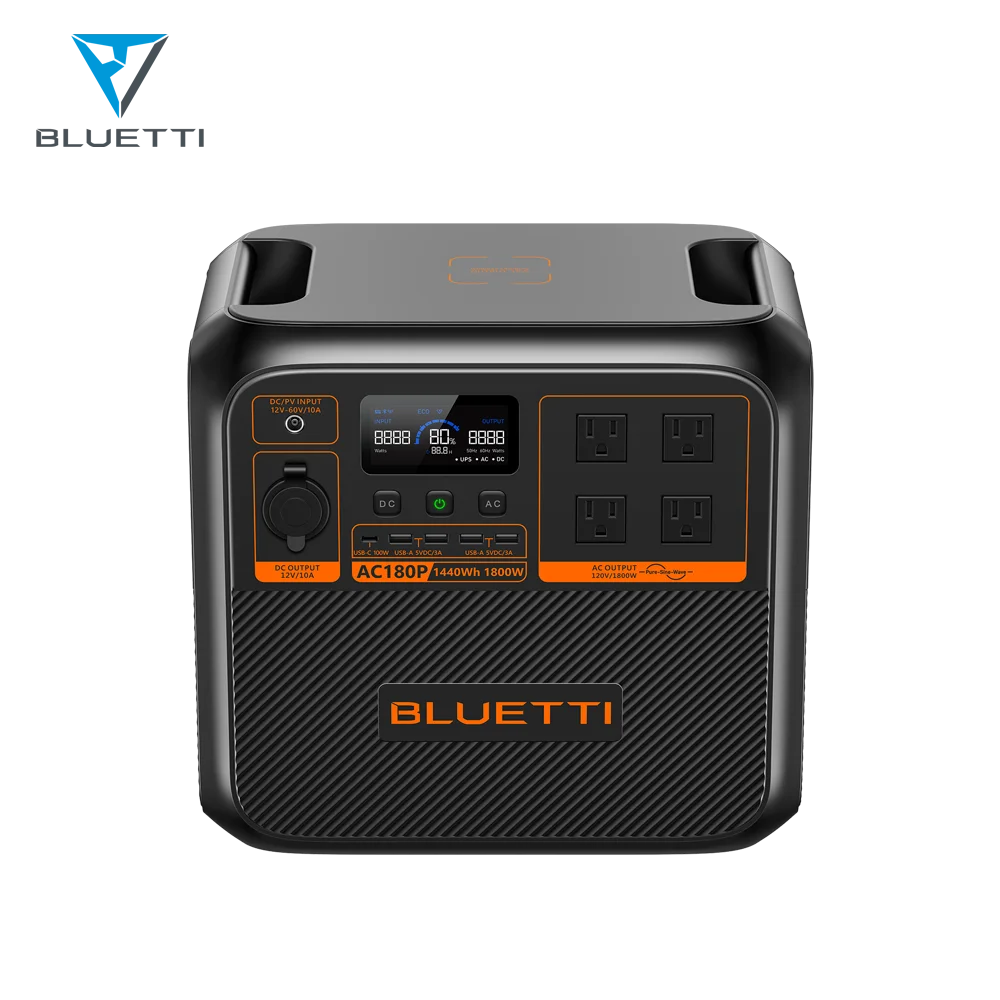 Bluetti AC180P Кемпинг 110 В 220 портативная солнечная электростанция ваша Возобновляемая энергия резервная