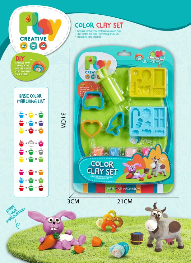 Manufacturer Factory Modeling Play Dough Kids Diy Intelligent Toy Plasticine Super Kitchen Multi Tools Set Safe