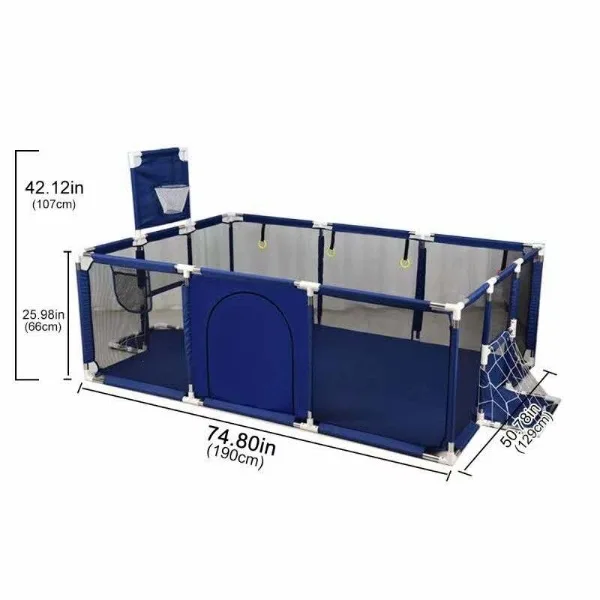 Customized OEM/ODM Baby Sponge Corner Safety Sports Arena Fence Park Ball Pit Square Foldable Steel Indoor Playpen for Kids