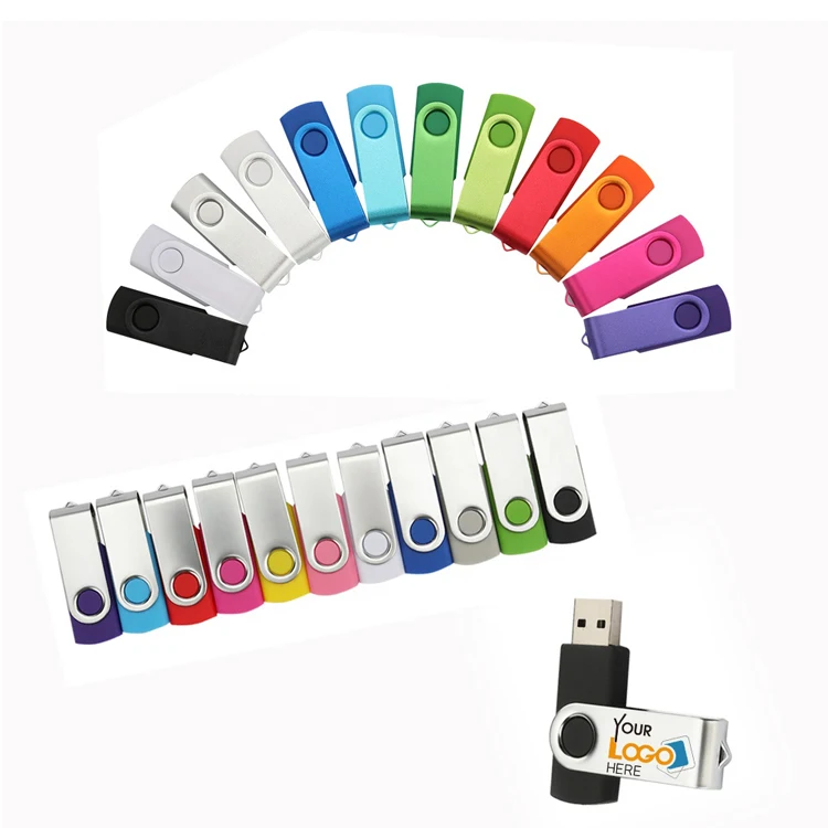 Custom Logo 2.0 3.0 Swivel USB Flash Memory Drive Usb Stick Pendrive 128MB 1Gb 2Gb 4Gb 8Gb 16Gb 32Gb 64Gb 128Gb