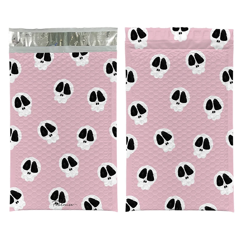 New Customized Wholesale Halloween Decorative 10 X 13 Self Sealing Shipping Pink Padded Bubble Pack Mailers For Jewelry