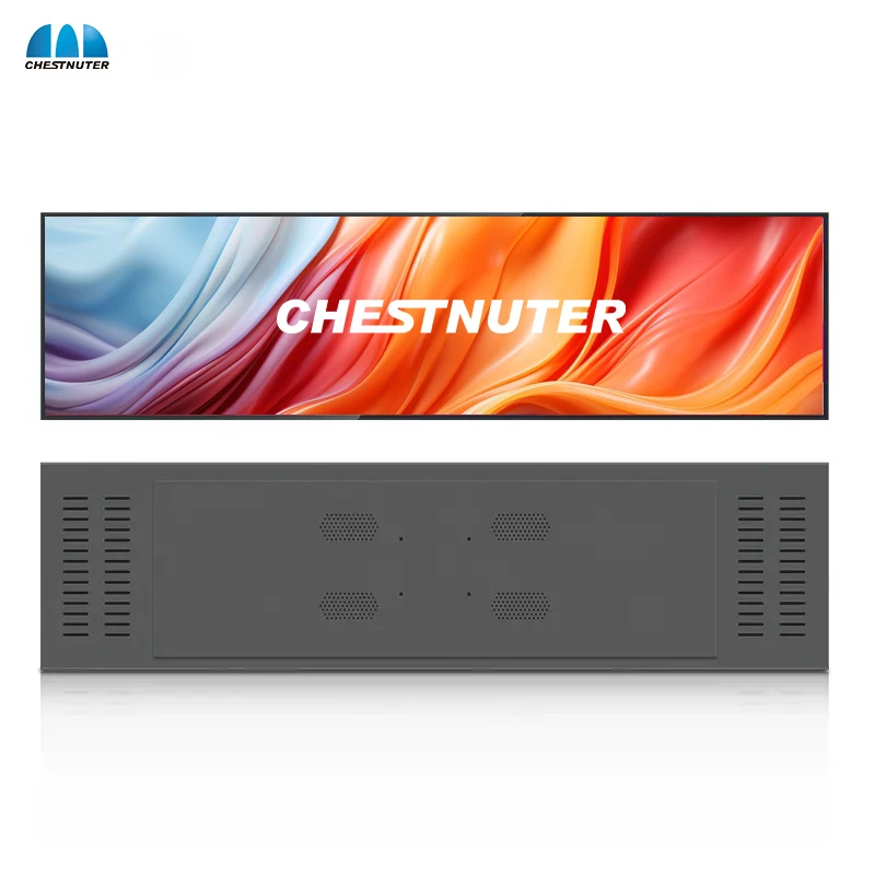 Customized 19.5 Inch Shelf Edge Digital Signage Ultra Wide Stretch Bar Lcd Display Monitor Advertising Screen For Retail Shop