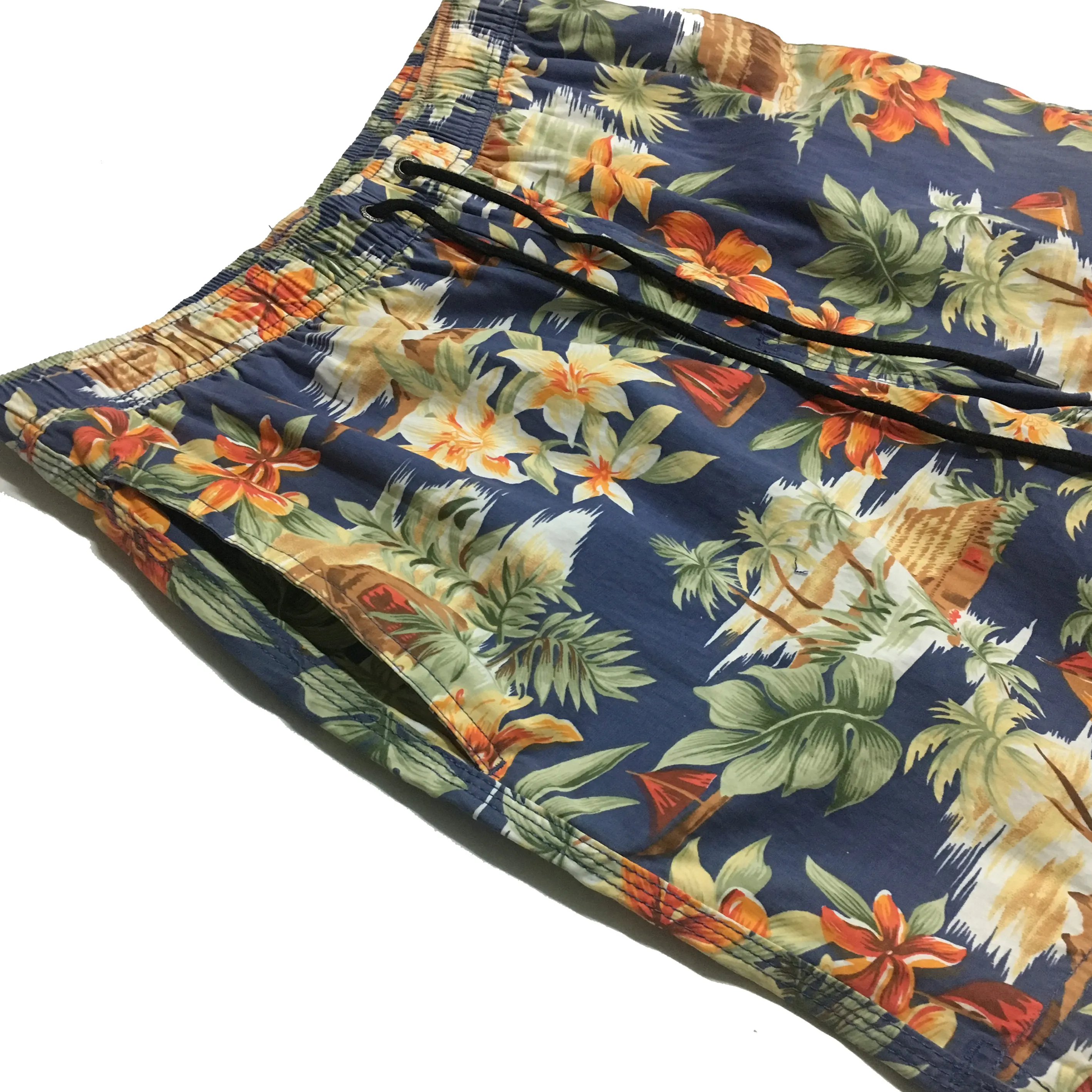 
Summer oem fashion dry quick pocket board print beach shorts for men 