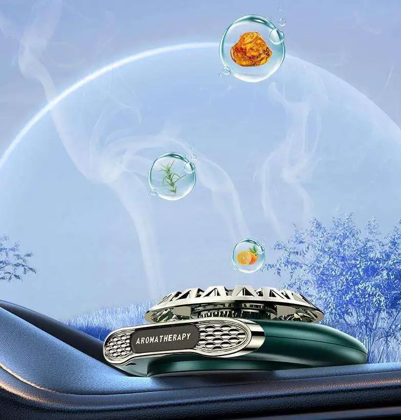 Car Perfume Solar Rotating Aromatherapy Car Number Ornaments Supplies High-End Car Fragrance