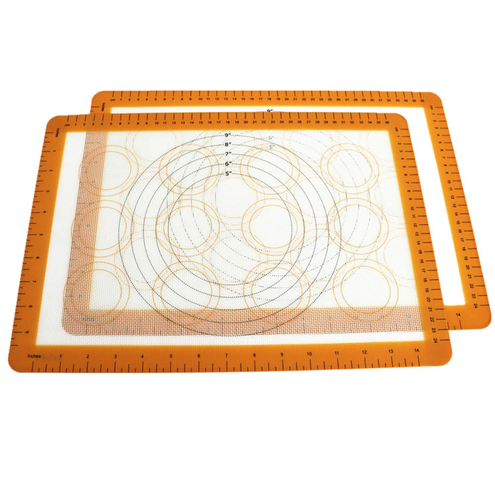 42*29.5CM Non-stick Food Grade Silicon Rubber Macaron Pastry Rooling Mat Fondant Silicone Baking Oven Mat