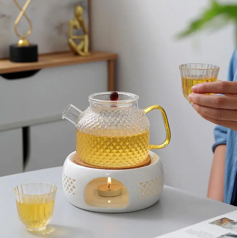 candle heating warmer tea stove modern ceramic teapot warmer