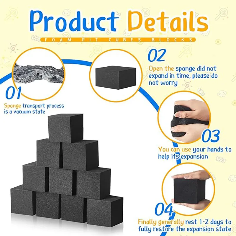 Manufacturer Direct-selling Cubed Foam Pit Blocks Cube Bulk For Relaxation