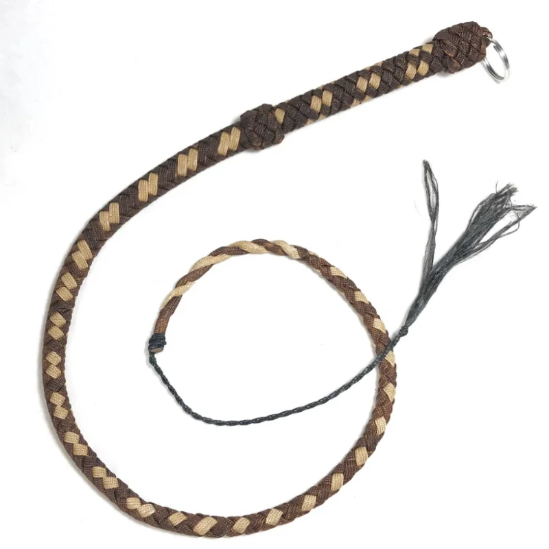 2023 knitted color 5 Feet horse riding whip Leather Horse Riding Whips Hand Crafted bull whip for training