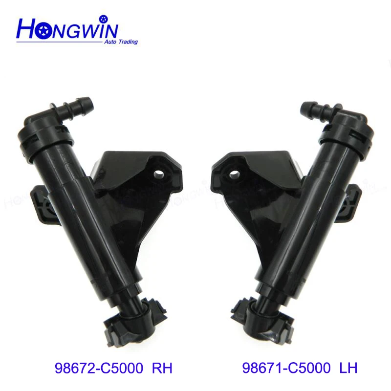  Headlight Water Spray Nozzle 98671-C5000&98672-C5000 +Cover 98682-C5000&98681-C5000 For KIA Sorento 2015 2016 2017