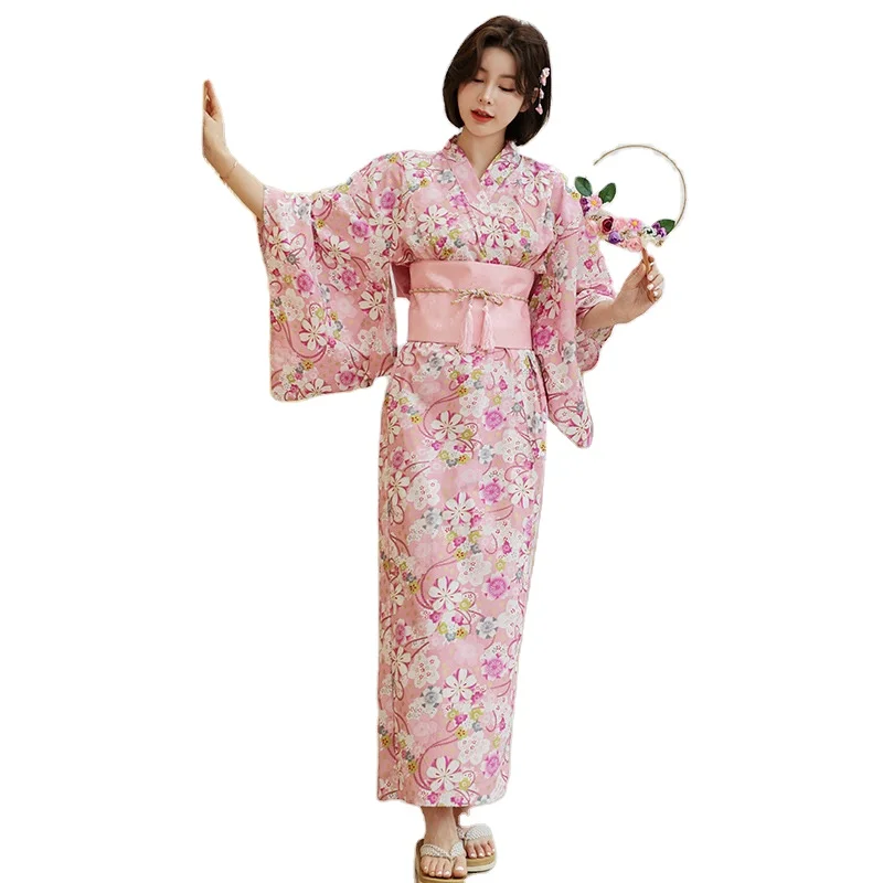 
Hot Sale And High Quality Japanese Traditional Suit Long Bathing Suit COSPLAY Anime Floral Kimono Robe 