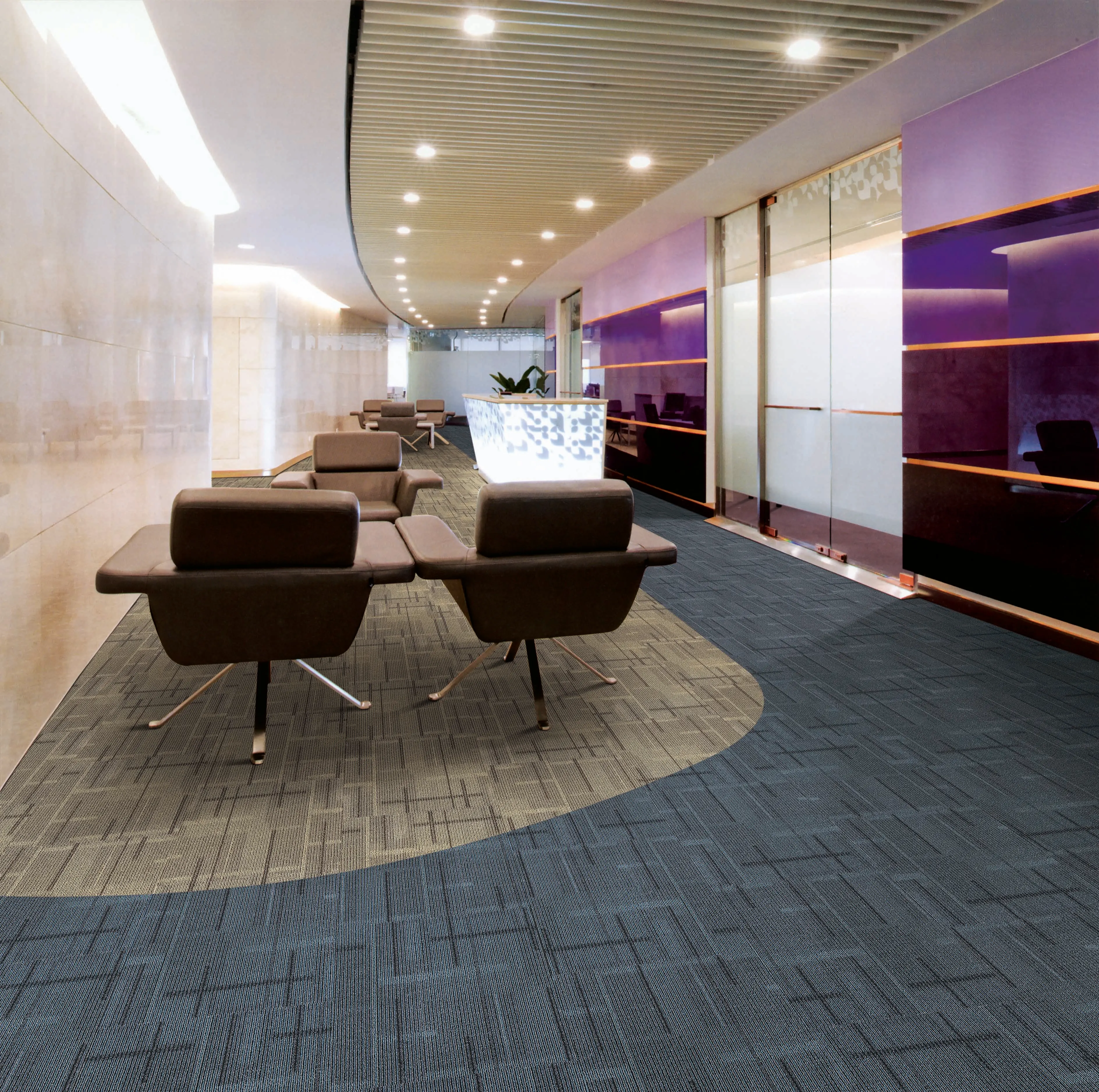 Office Tufted Carpets Hotel PVC Carpet Tile Living Room Floor Removable Commercial Floor Carpet Tiles 50*50CM