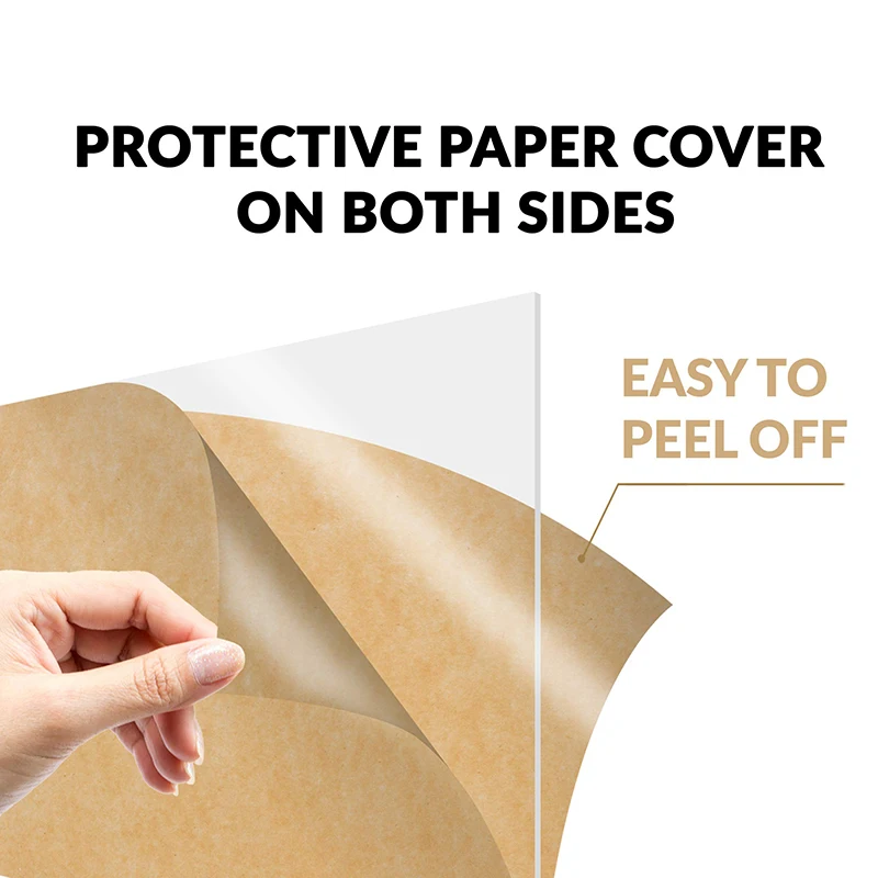 Amazon Supplier 3mm 1/8' 12x24 Inch Square PMMA Lucite Panels Polymethyl Methacrylate Sheets Clear Cast Acrylic Sheets