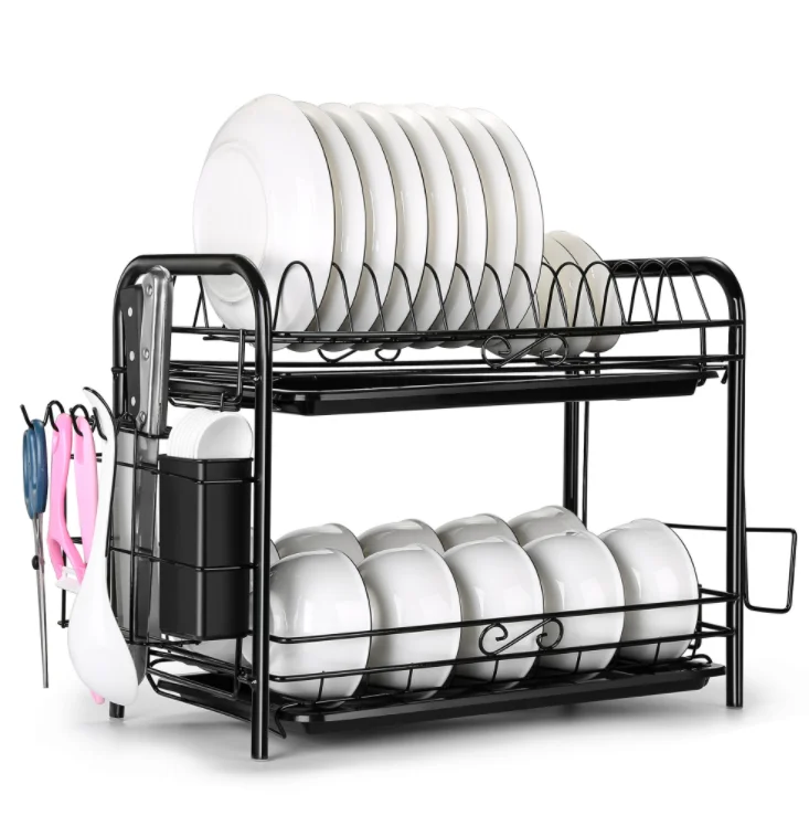 Amazon Hot Sell Over The Sink Stainless Steel Dish Racks Over Sink Dish Drying Rack