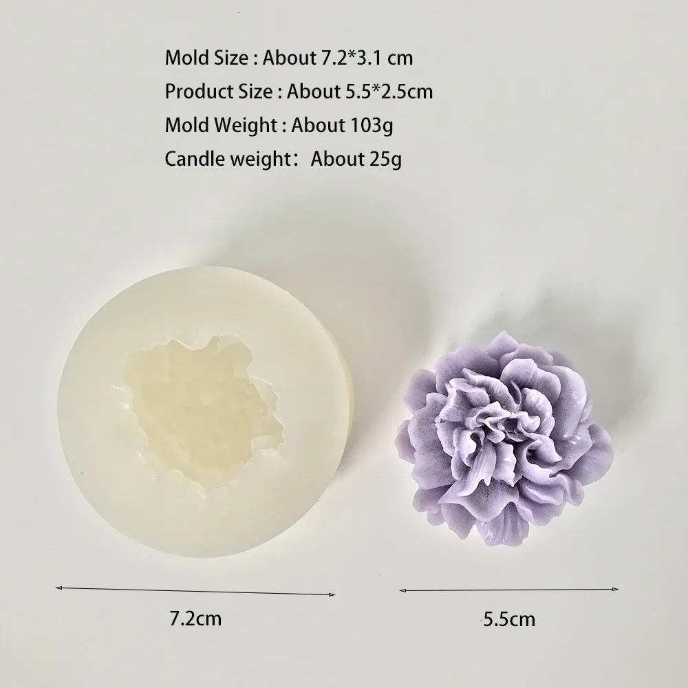 Rose Carnation Poppy candle silicone mold diy drop glue mold Aromatherapy gypsum soap mold