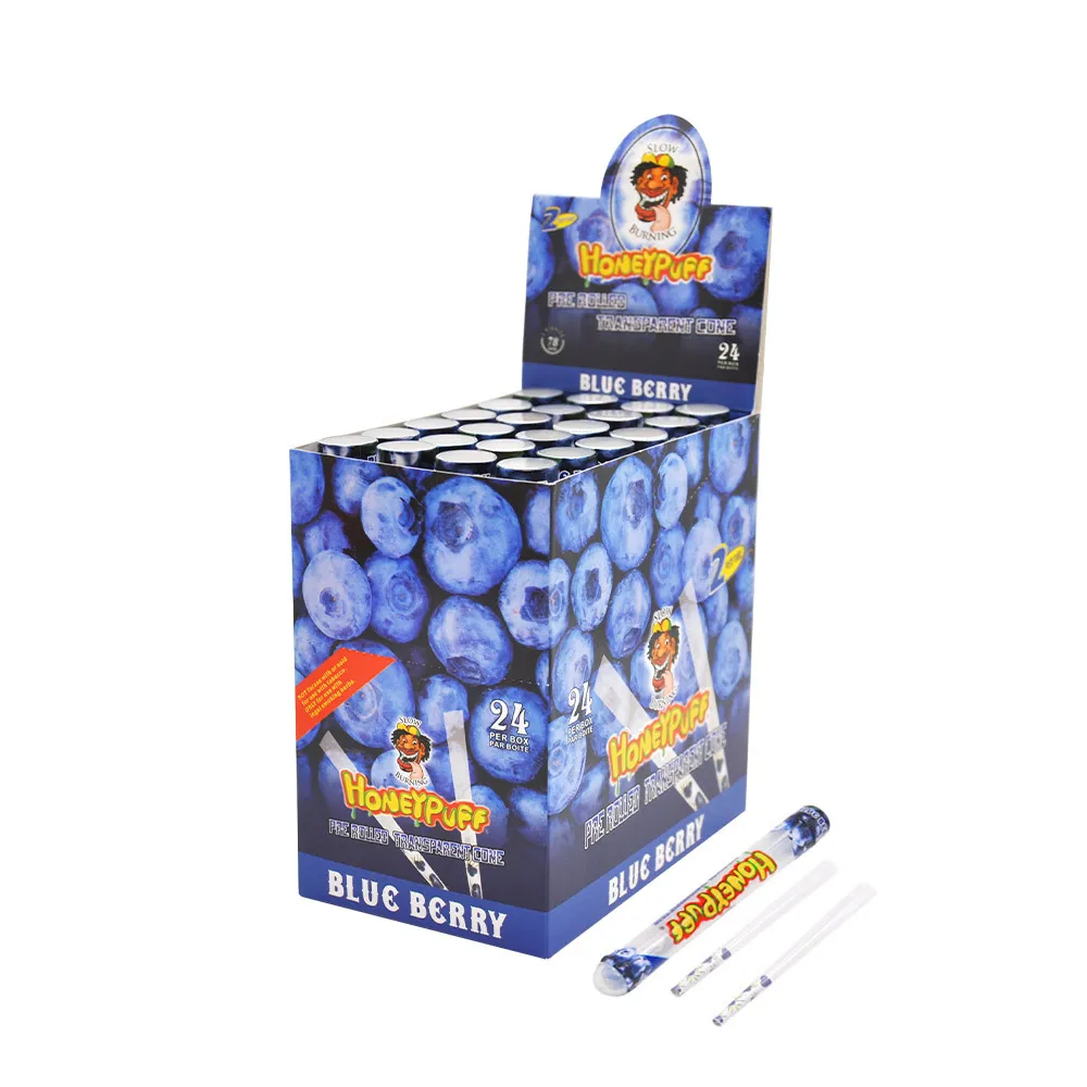 
Fruit Flavor Blueberry Transparent 78mm Filter Tip Cigarette Tube for Smokers 