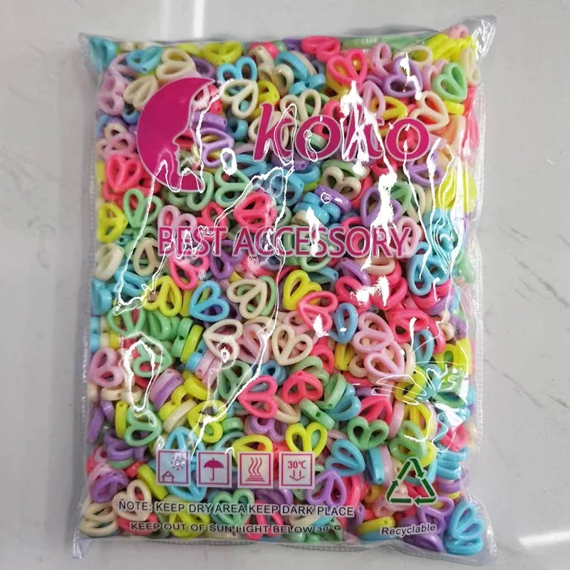 CJ loose beads five pointed star Heart flower butterfly five pointed star plastic beads Mix color