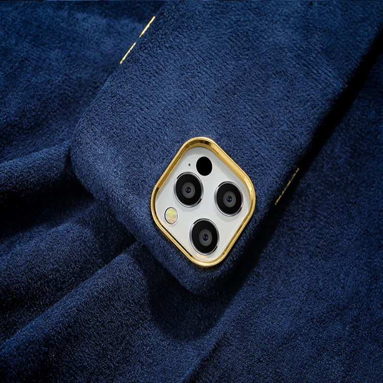 Luxury Soft Fur Leather Plush Fur Phone Accessories Tpu Cases Mobile Cover For Iphone 13 12 11 Pro 6 7 8 Plus X Xs Max