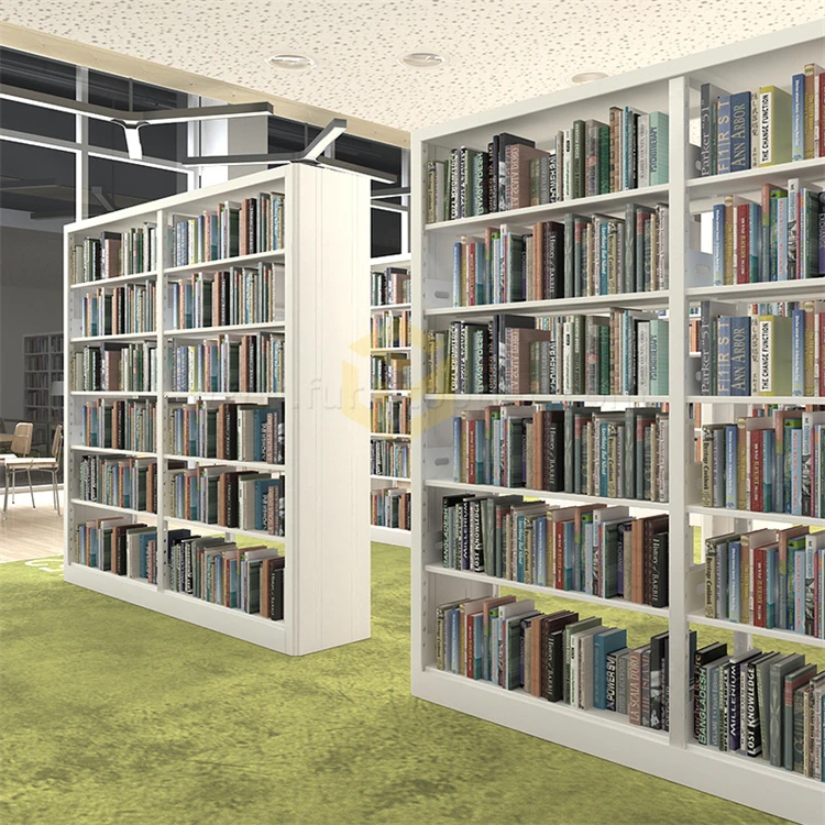Customizable Library Furniture Steel Wood Book Shelf Metal Bookshelf