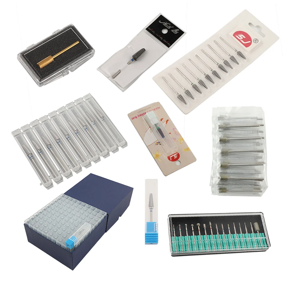 Cuticle Small Tornado Ceramics Barrel Diamond Tungsten Set 3/32 5 In 1 Nail Drill Bits