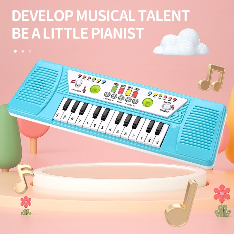 Hot Sale Children Educational Plastic Electronic Organ 24 Key Piano Musical Keyboard Instrument for kids