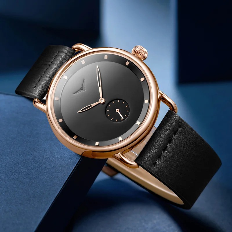 ONOLA 3805 Casual Genuine Leather Belt Wrist Watch Quartz Movement Analog Watches Men for Male Clock Luxury Brand Minimalist