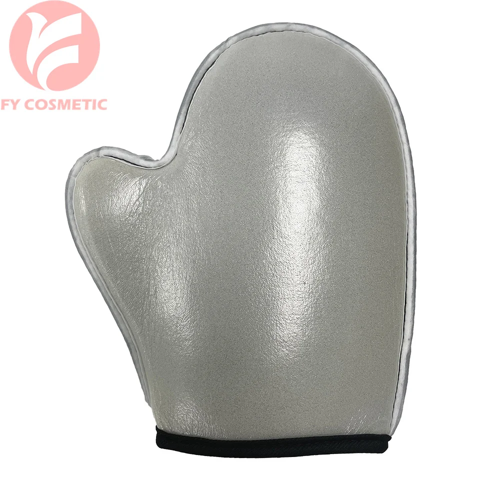 OEM Custom Color LOGO Dual Sided Super Soft Deluxe Velvet Tanning Mitt With Thumb Self Tanning Mitt