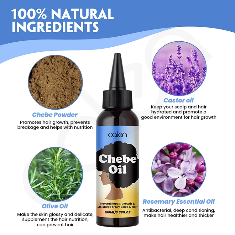 100ML ODM Wholesale Chebe Hair Oil Nourishing Dry Scalp Chebe Hair Growth Oil Natural Hair Oil