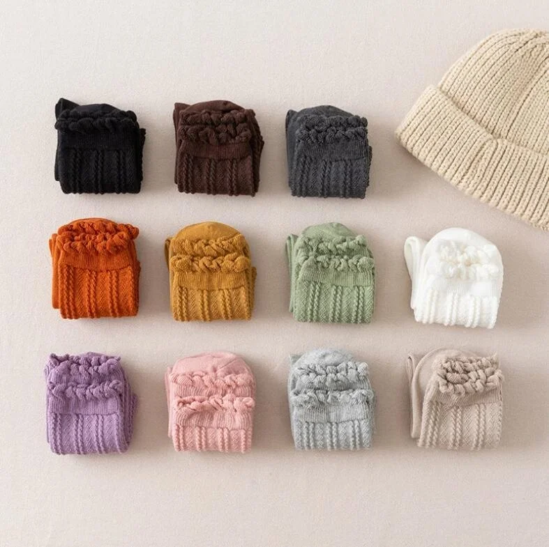 Wholesale Candy Color Ruffle Frilly Designer Warm Ladies Ankle Socks Womens Socks Cotton