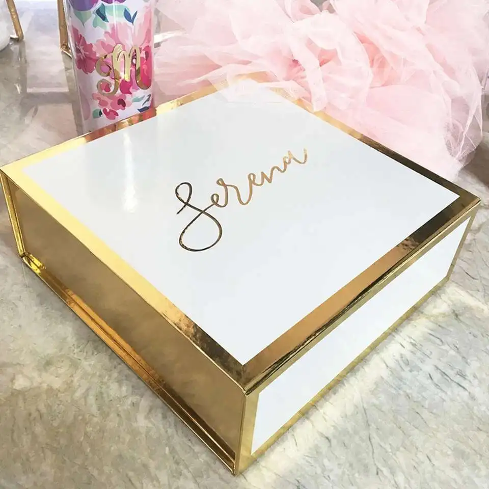 Luxury Custom Birthday Party Gift Packaging Favor Set Box Sweet Bridesmaid Proposal Wedding Favor Boxes
