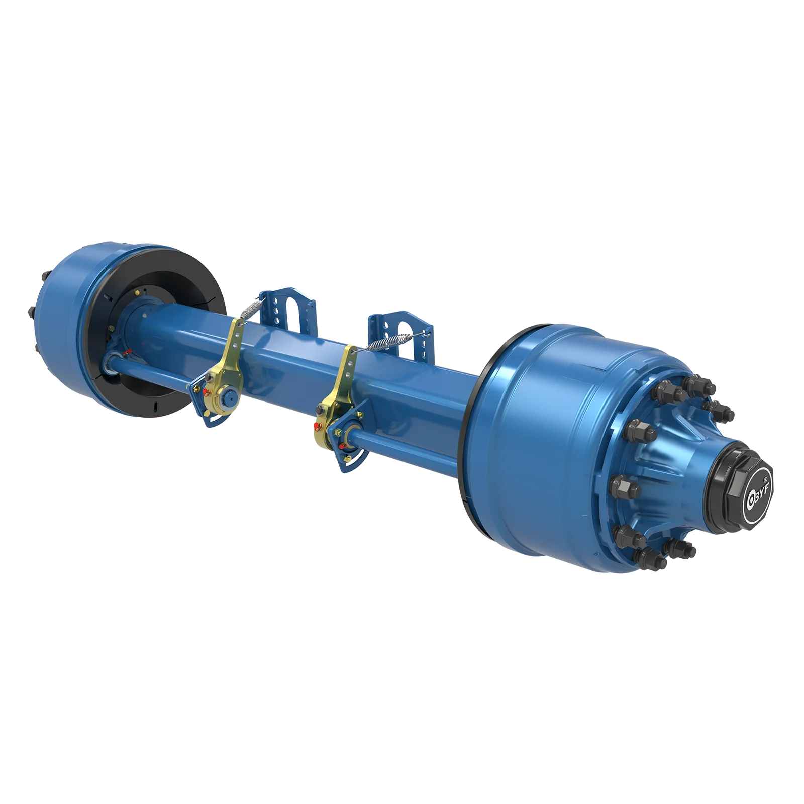 American Fuwa Type Axles 2205MM 16T Trailer Parts Square Inboard Drum Axle For Truck Semi Trailer