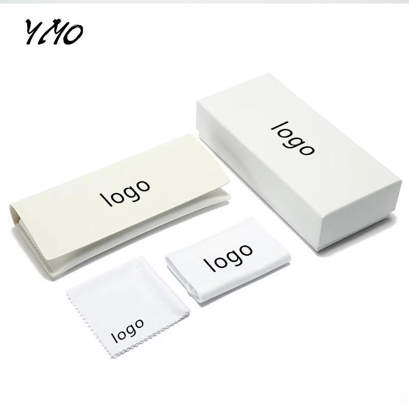 Super Hot Customized Logo Eyeglasses Box Retro Vintage Glasses Pouches PU Eyewear Bag Leather  Custom Packaging Sunglasses Case