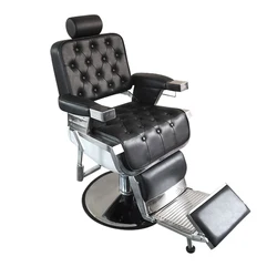 High Quality Hair Salon Black PU Leather Relining Barber Chair For Barbershop