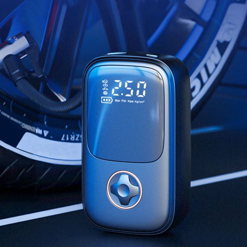 YANTU AM27 wired 12v car tire inflators with SOS emergency light portable electric inflator digital compressor bike motor pump