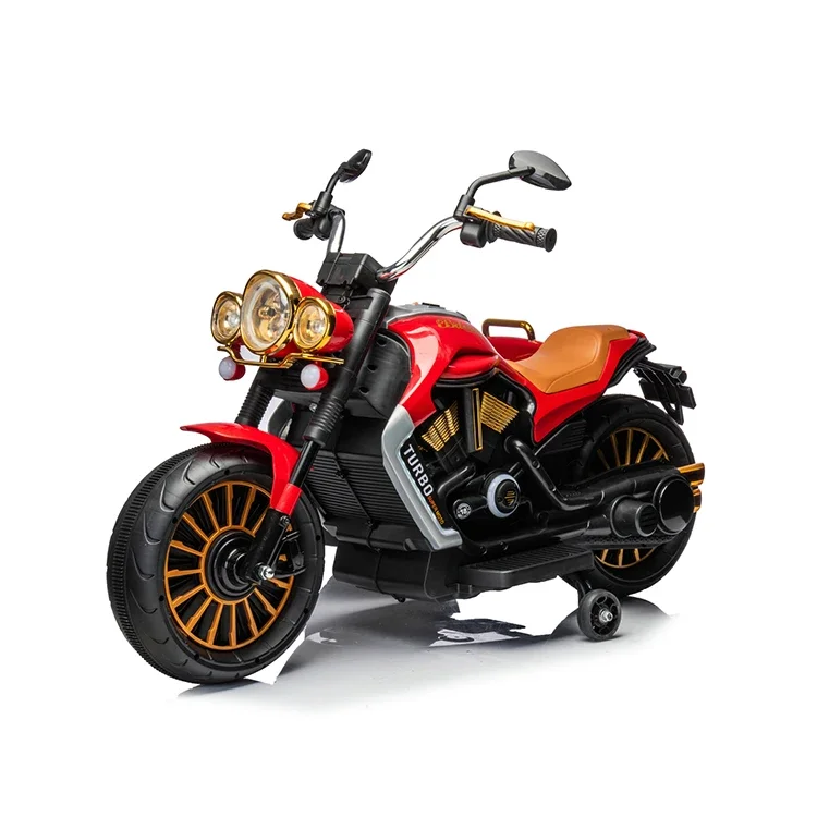 Factory Wholesale Children Retro Tricycle 12V Electric Kids Ride on Cars Motorbike Big Battery off Road Baby Electric Motorcycle