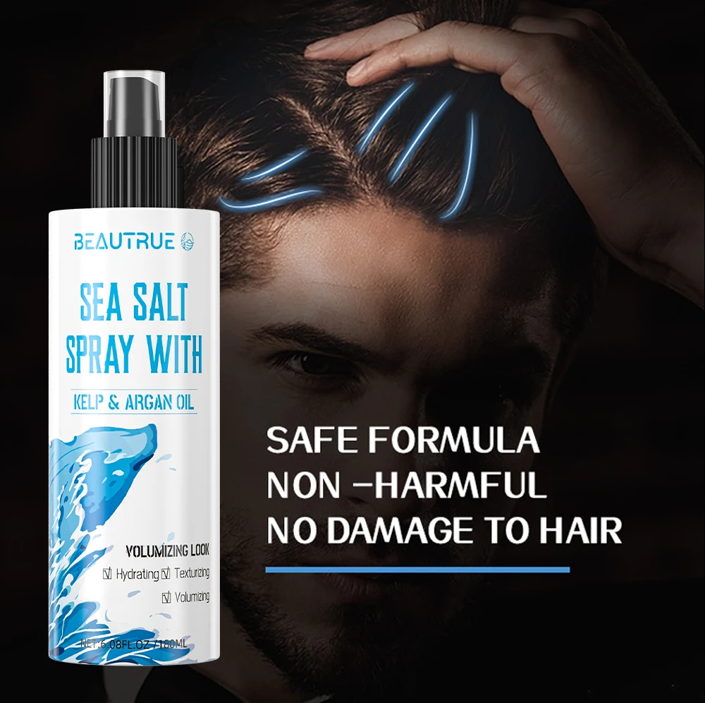 Factory Price OEM Natural Organic Aloe Kelp Coconut Sea Salt Spray For Hair Thickening Texturizing Volumizing Sea Salt Hair Spr