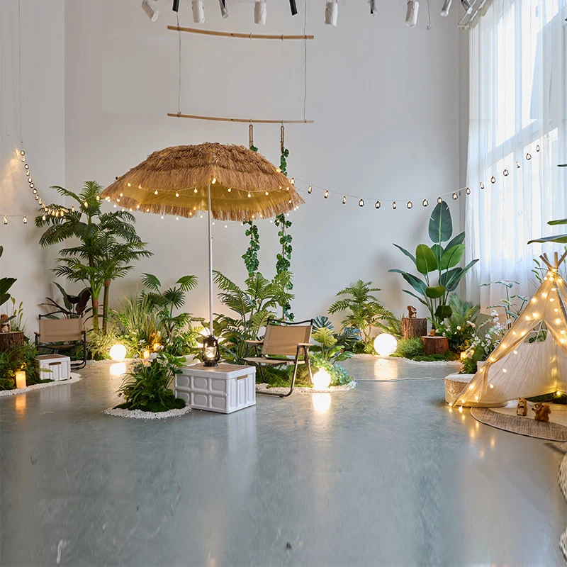 Large scale landing simulation green plant landscaping combination indoor landscape for decoration