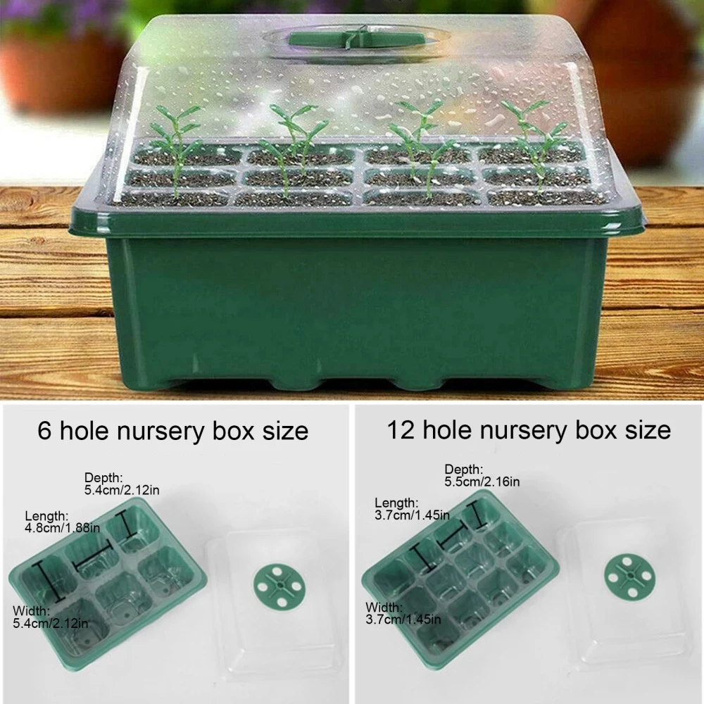 Mini Greenhouse Seedling Starter Tray Plastic Nursery Pot Garden Seed Starter Pot Tray plant Seedling Tray Kit With Lids