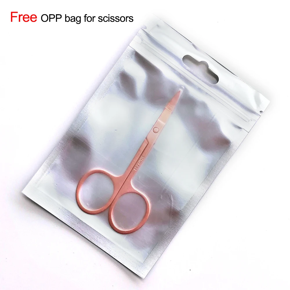 
Mytingbeauty Pink Stainless Steel Eyelash Scissor, Private Label Eyelash Tools For False Lashes 