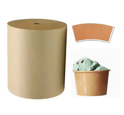 Food Grade Kraft Paper Bowls Cups PLA Coated Synthetic Craft Material Snacks Salads Sushi Pizza Sugar Bread Embossed Printing