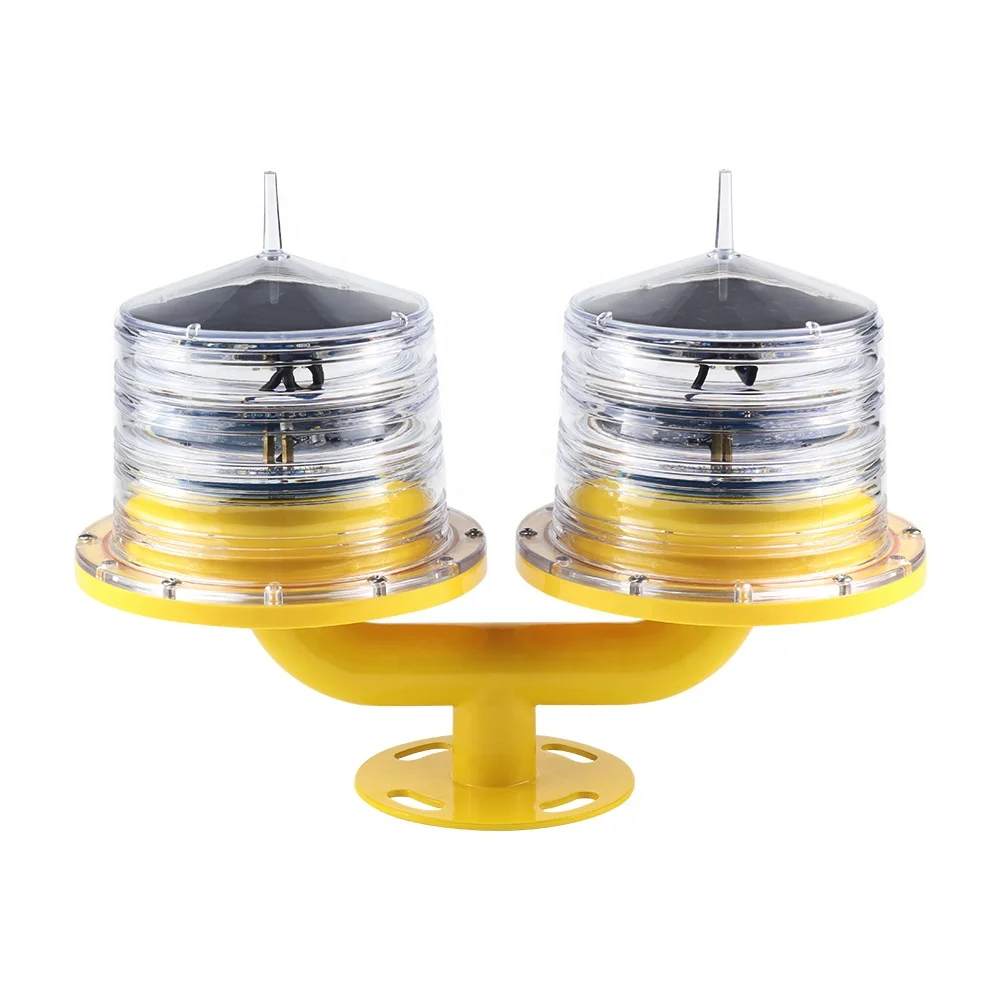 
ICAO type A GS-LS/T double solar powered towel Aviation obstruction Light 
