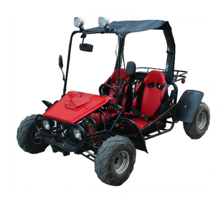 China made 110cc mini go kart with roof and roof lights off road buggy for kids Pedal Go Karts