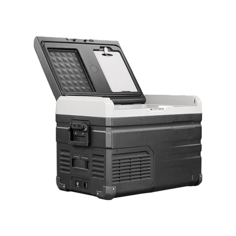 TS50 Portable Car Fridge With DC 12v/24v  LED display touch control panel solar car fridge freezer for car home truck cooler box