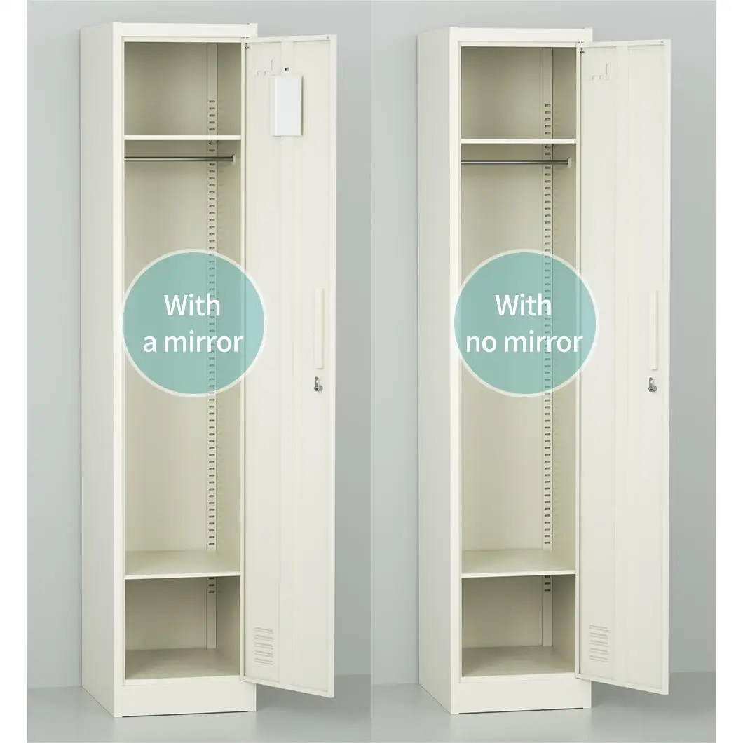 Single door Wardrobes equipment modern 1 door steel Closet locker vertical 1 door metal locker cabinet steel cabinet