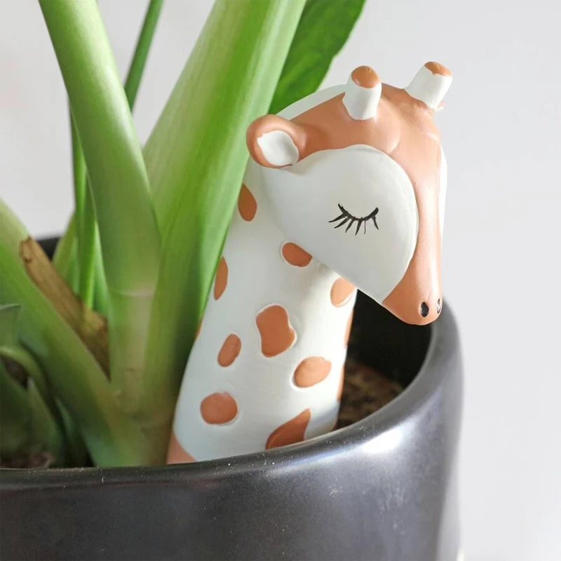Drip irrigation watering system garden tools tender houseplant plant indoor giraffe shaped ceramic self watering spike